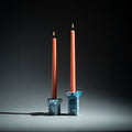 Kuro Design Kiva Candle Holder in dark terracotta — handcrafted Jesmonite candle stand