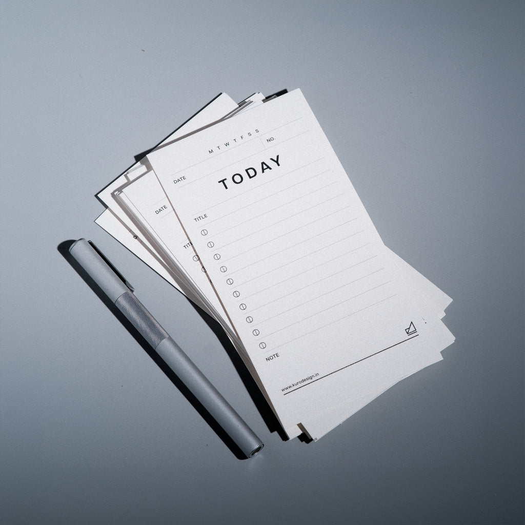 Aero Task Dock refill task cards by Kuro Design, thick 300 GSM paper cut to fit the Aero Task Dock