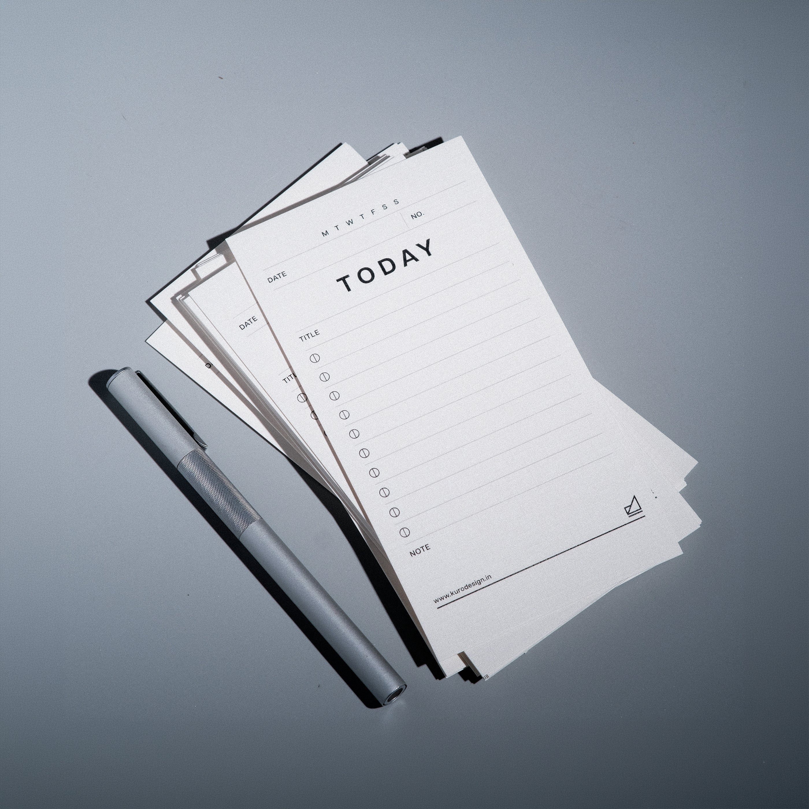 Aero Task Dock refill task cards by Kuro Design, thick 300 GSM paper cut to fit the Aero Task Dock