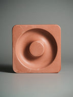 Ash Orbit catchall dish side profile — minimal Jesmonite desk tray by Kuro Design India