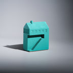Kaidan Paperweight detail, carved staircase and windows in hand-cast Jesmonite, handcrafted by Kuro Design