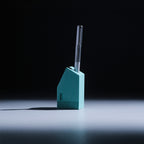 Terracotta Koya Pen Stand by Kuro Design, minimal house-shaped Jesmonite desk pen holder made in Gurgaon India