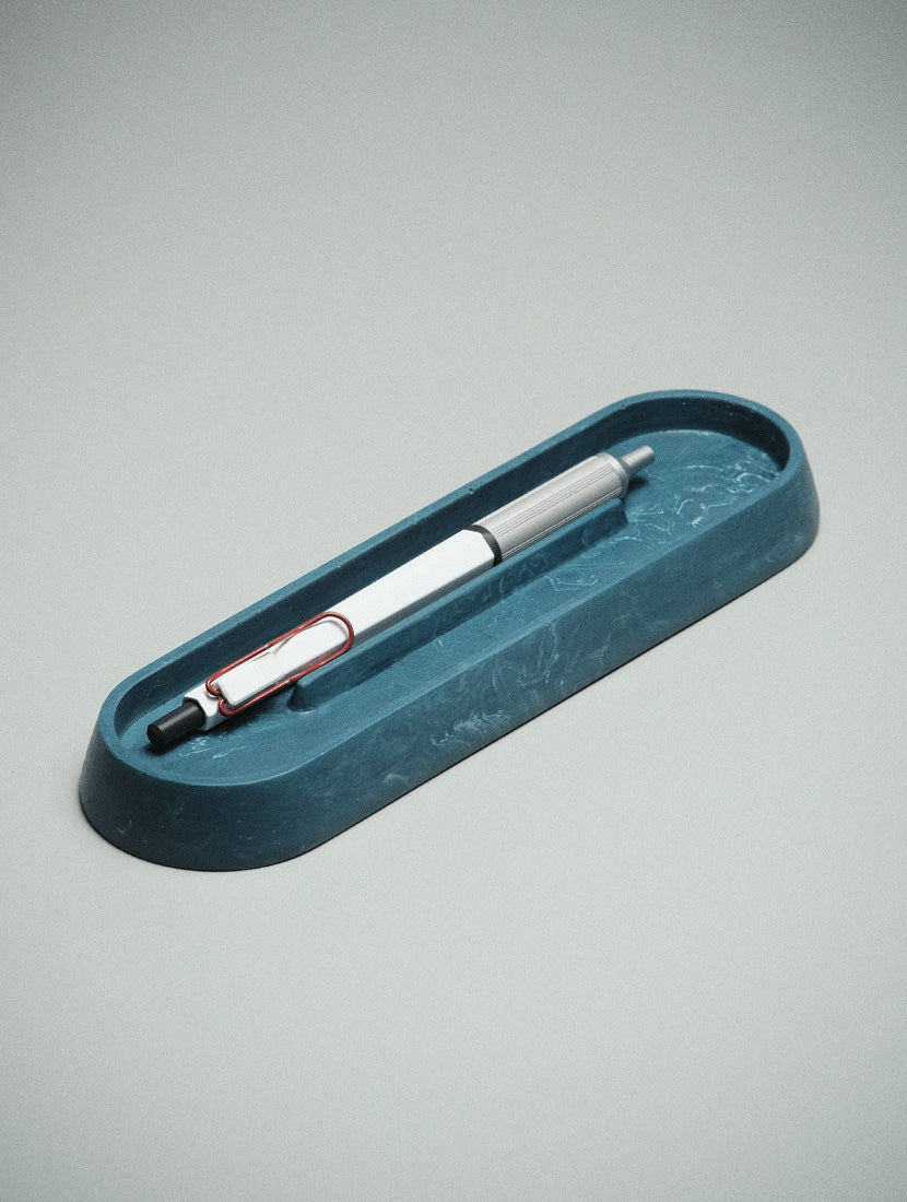 Linea Pen Tray styled in a minimalist Japandi desk setup — Kuro Design India