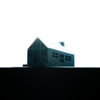 Kuro Design Mado Paperweight, a wide handcrafted Jesmonite house-shaped paperweight, Architecture Series