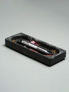 Onyx Tray in black and teal terrazzo — Kuro Design Jesmonite desk accessory Gurgaon